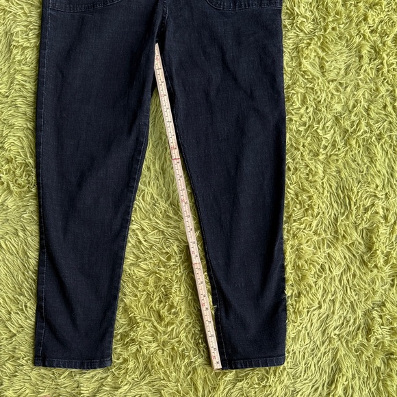 Women's Dark Blue Denim Google Overalls - Picture 7 of 8